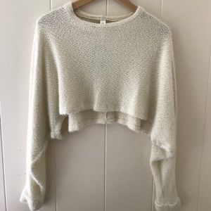 NWT Mahina Fuzzy Cropped Sweater